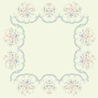 empty embroidered frame for picture