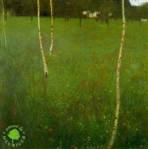 [Farmhouse with Birch Trees]
