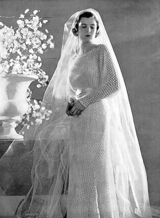 Minerva 1934 Bride Knitting Illustration