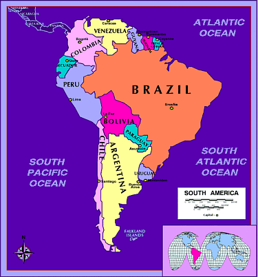 mapa sudamericano