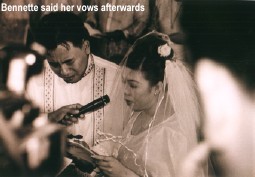 the bride says her vows
