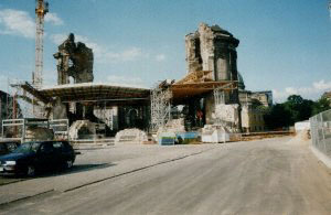 The remains of the Frauenkirche in 1995.