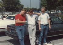 Jay Baker, Bill Hashey, and Jerry Dolak at Universal Studios, 1986.