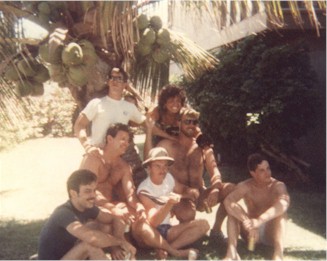 Pig Roast� August, 1984.
  Matt Gotkowski, Bev King, Rudy Ferketch, Keith Lamar, Brian Hodge, Bill King and Steve