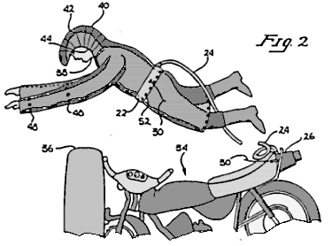 Motorcycle airbag - now looking for volunteers to test it at 60 mph into a wall!