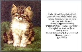 A Wonderful card from my Sir Wally!