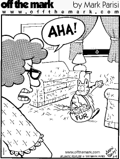 [Another 'off the mark' cat cartoon by Mark Parisi]