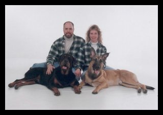 Fido and Hamlet family photo