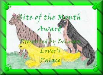 Belgian Lover's Palace Site of the Month Award