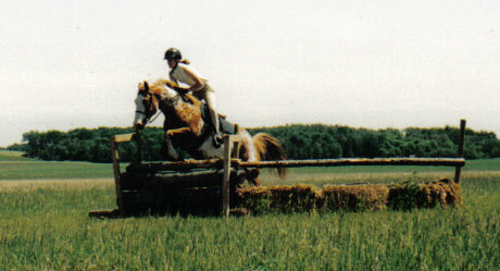 Me and Dee jumping a cross country course