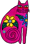 Left Colorful Cat
