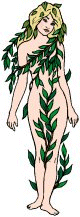 [naked woman in vines]