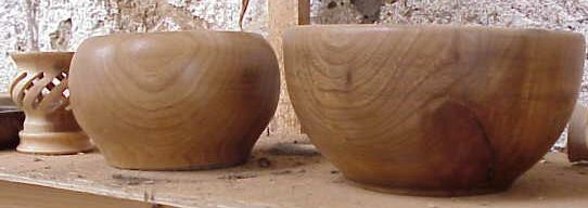 Some routed bowls