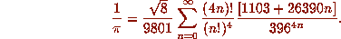 Ramanujan formula