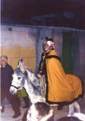 Cabalgata de reyes en Navidad