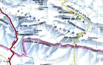 Plano de situaci�n de Sierra Madrona