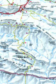 Mapa de situacin  de S. del P,con respecto a Puertollano