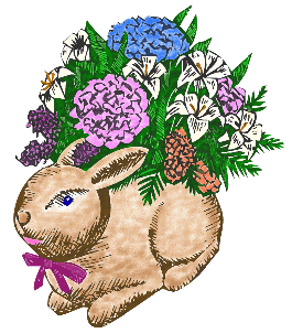 Bunny With Flowers