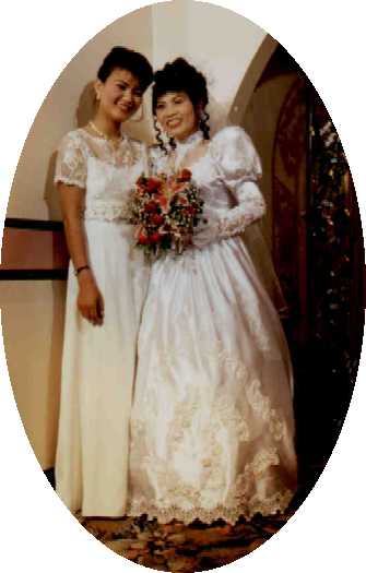[My older sister and me on her wedding]