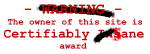 certifiably --sane  award