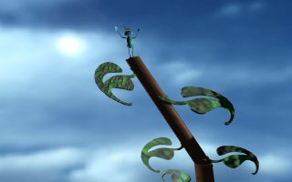 bug climbing a tree