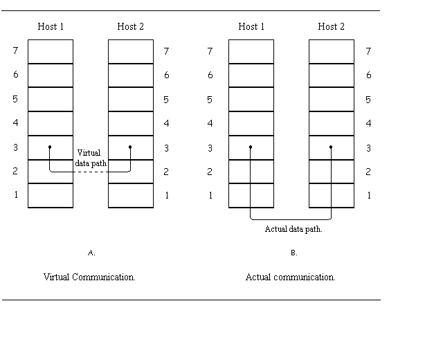 Fig. 2-4 Virtual and Actual Communication Paths
