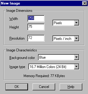 New Image Dialog
