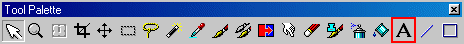 Text Tool on Tool Palette