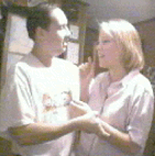 My friend Abbie and I lip-locking for the camera a couple years ago.