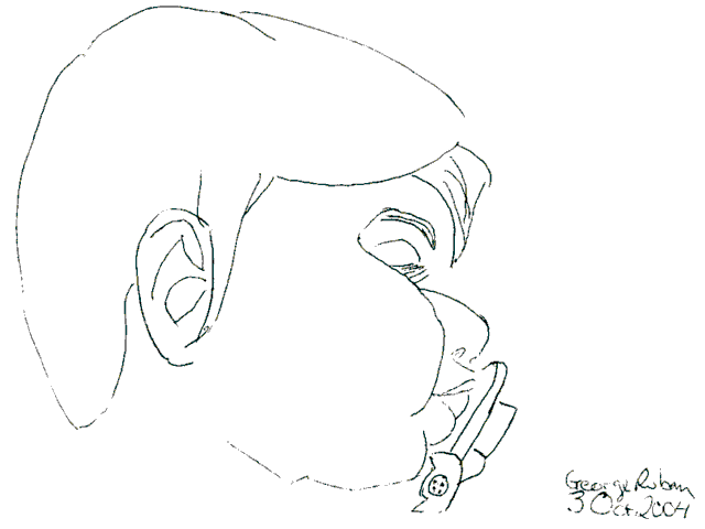 Gwyneth's head, side view