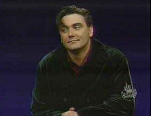 Tony in his green velvet jacket (supposedly made of bits of Lionel Blair...).