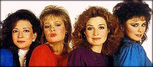Designing Women; (L.-R.) Dixie Carter, Jean Smart, Annie Potts, and Delta Burke