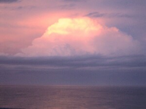 Atardecer en el mar
