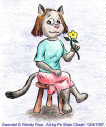 Gwendel with a daisy