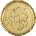 Moneda (MJG) de oro. 18 K. Monográma.