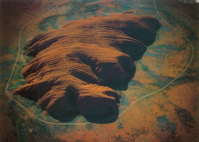 Postcard cover - Uluru's real shape