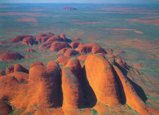 Postcard cover - The Olgas, Ayers Rock and Mt Conner