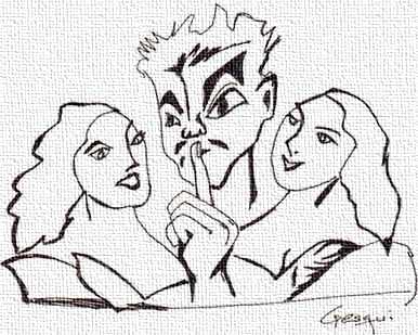 El Chisme 
[ dibujo de Gesqui ]
