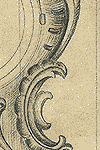Rococco sketch of a mantel clock