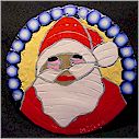 Santa Polymer Clay Painting on CD