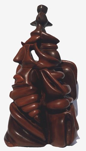 Donna farfalla - terracotta patinata, cm.h.32x16x15,  A. 2000