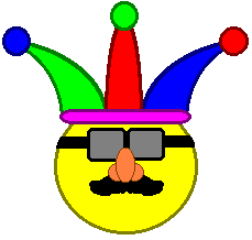 Jester wearing Groucho Marx glasses