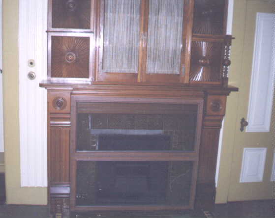 Photo-Mahogany Enclosed Fireplace