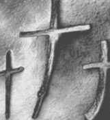 3 crosses...