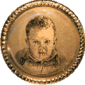 Moneda de oro. 18 K. Bebé