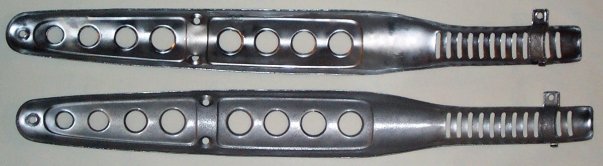 CT-70 Exhaust Heat Sheilds - Rear View