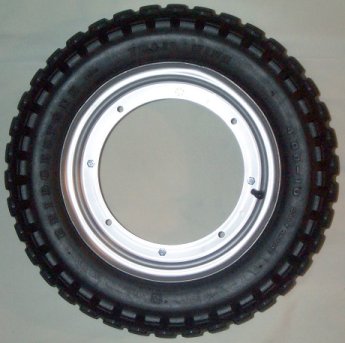 CT-70 Wheel - Side 1 with valve stem.