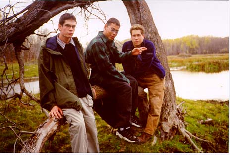 Nick, Dennis and Dave takin' a break on the way back from a nature hike.