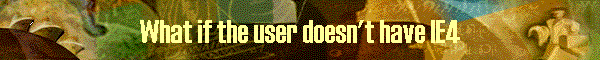 What if the user doesn't have IE4