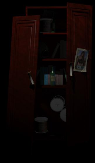 Better turn on some light before peeking into this cabinet